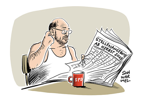 Auch nach einer Wahlniederlage : Schulz will SPD-Chef bleiben