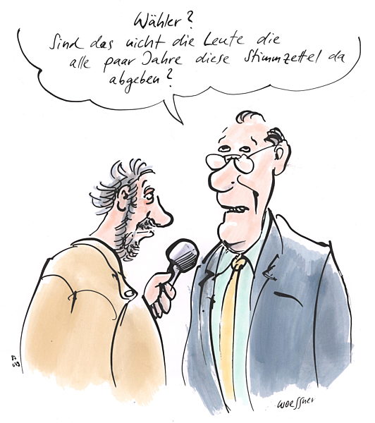 Reporter interviewt Politiker