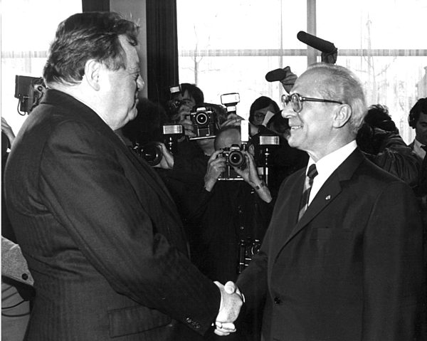 Franz Josef Strauss und Erich Honecker