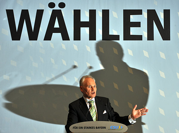 CSU-Pressekonferenz mit Huber und Beckstein