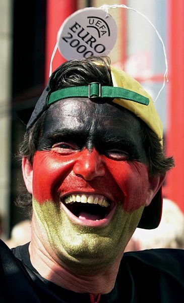 Fußball-EM 2000: Deutschland-Fan in Lüttich