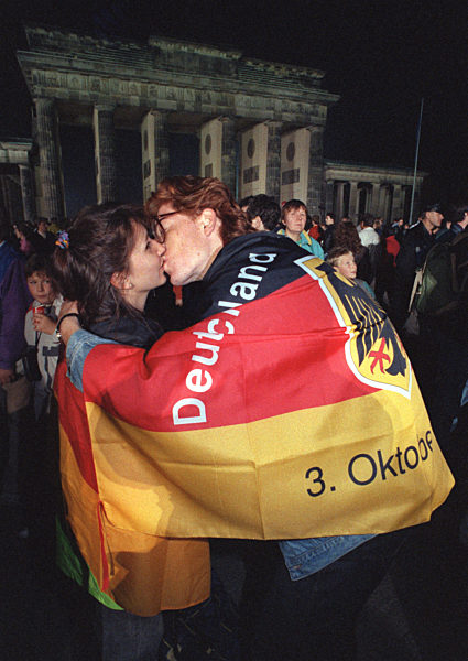 Freude über die Deutsche Einheit 1990