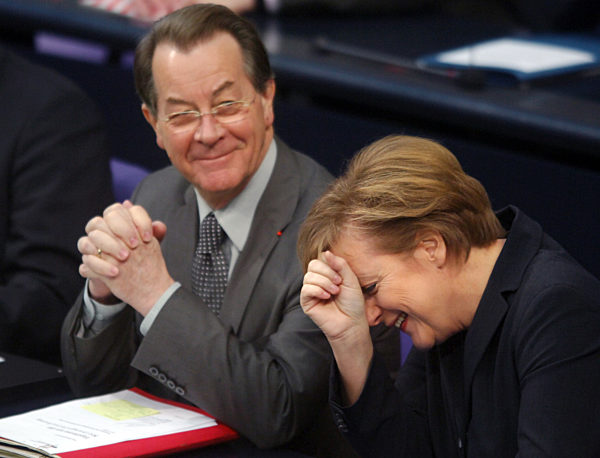 Bundestag - Merkel and Müntefering