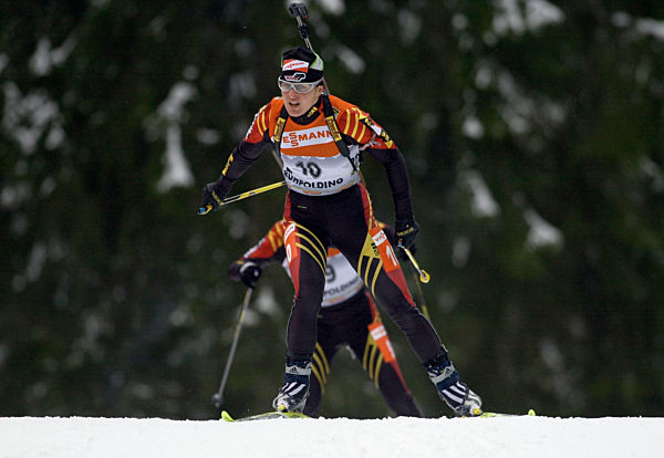 Uschi Disl ,  10KM Verfolgung  der Damen , Aktion ...
