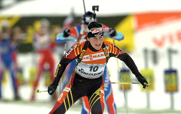 Uschi Disl ,  10KM Verfolgung  der Damen , Aktion ...