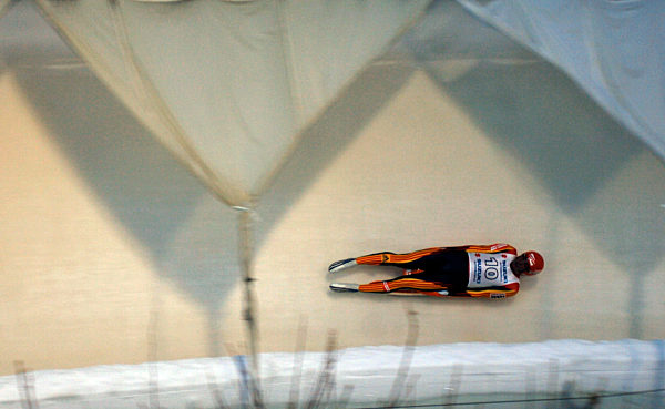 David Möller , Aktion   Rodeln , Welt Cup in Altenberg 12.11.2004 ,