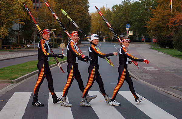 Evi Sachenbacher , Manuela Henkel , Rene Sommerfeld , Tobias Angerer (v.li...