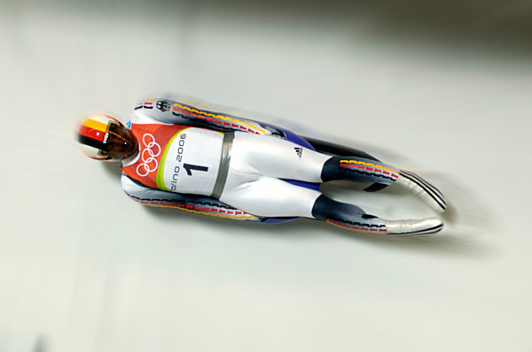 Georg Hackl Rodeln , Aktion   11.2.2006 Olympische Winterspiele in Turin