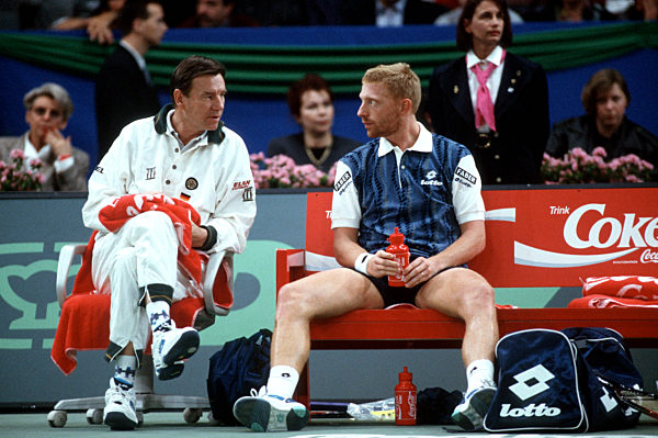 Tennis - Davis-Cup 1993 - Becker mit Pilic