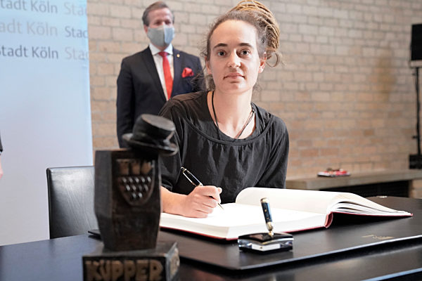 Verleihung des Karl-Kuepper-Preis 2020 fuer Carola Rackete im Historischen Rathaus Koeln