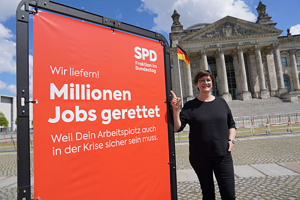 Bilanz der SPD Regierungsarbeit in Form einer Plakataktion