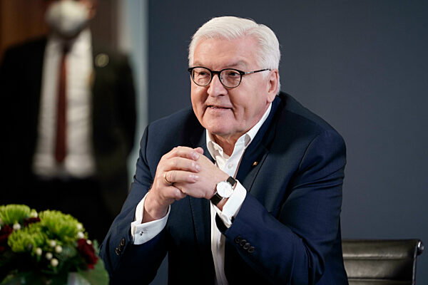 Live-Schalte zur Internationalen Raumstation ISS mit Astronaut Matthias Maurer und dem Bundespraesidenten Frank-Walter Steinmeier