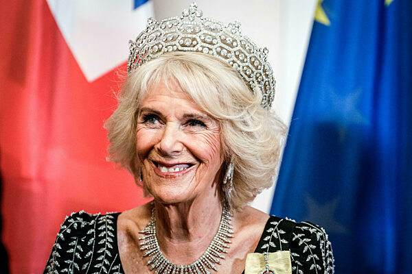 Defilee im Schloss Bellevue beim Staatsbesuch von Koenig Charles III. in Berlin