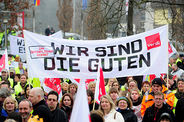 Erste Warnstreiks im öffentlichen Dienst