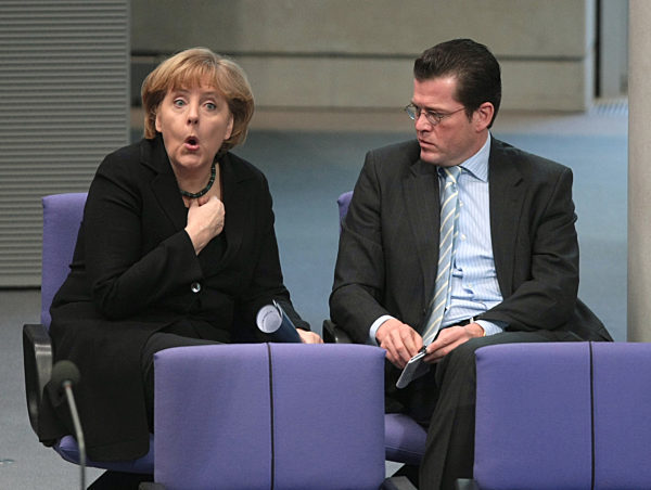 Bundestag - Merkel and Guttenberg