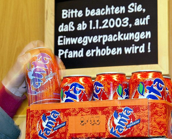 Dosenpfand in Kraft getreten