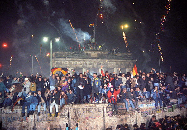 Silvester 1989 am Brandenburger Tor