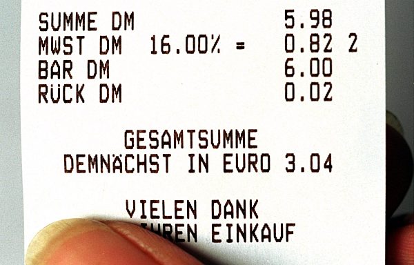 Euro-Preise schon jetzt auf dem Kassenbon