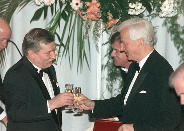Lech Walesa auf Staatsbesuch in Deutschland