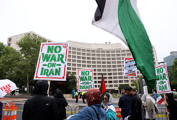 Protest outside the White House Correspondents' Dinner in DC
