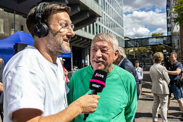 Die Maus zurück am WDR-Vierscheibenhaus in Köln 29.08.2025