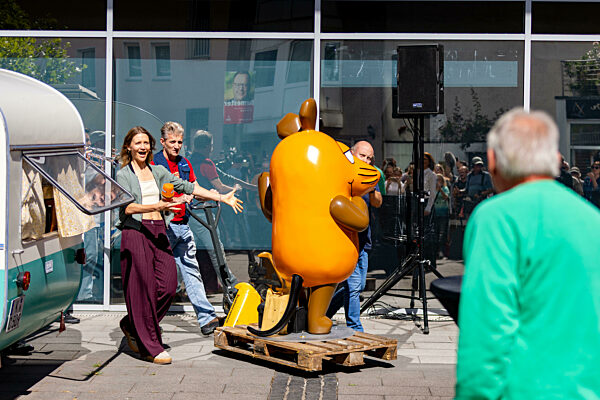 Die Maus zurück am WDR-Vierscheibenhaus in Köln 29.08.2025