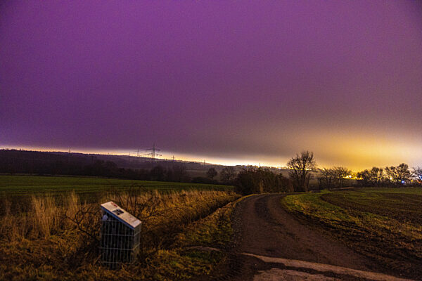 Polarlichter über dem bewölkten Rheinland - 19.01.26.