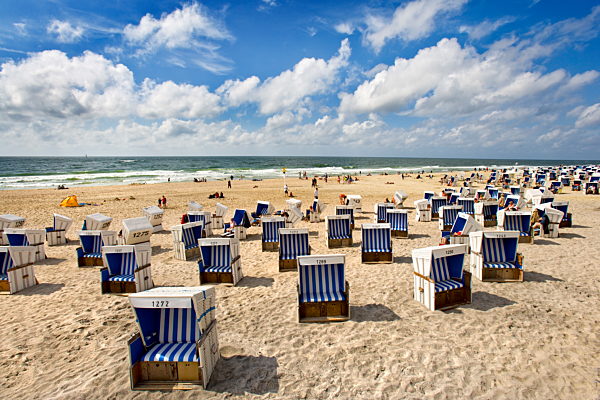 Sylt/Amrum/Föhr: Sylt, Westerland, Strandkörbe