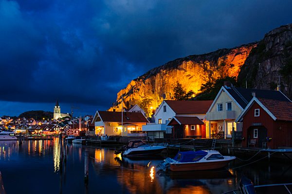 Schweden Sueden: Fjaellbacka, Abendstimmung