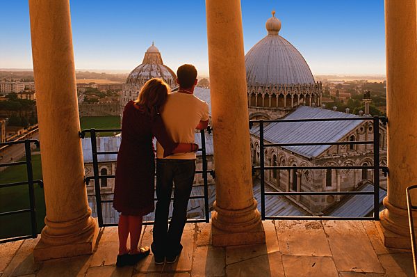 Italy: Pisa - View at cathedral and Baptistery