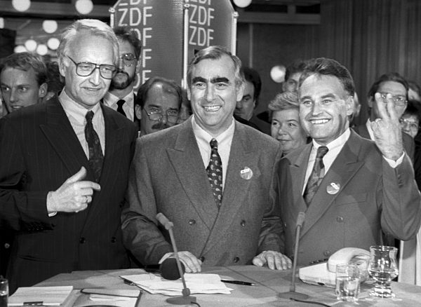 CSU-Wahlparty nach Bundestagswahl 1990