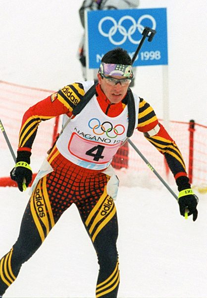 Nagano: Biathlon-Staffel: Ricco Groß in Aktion