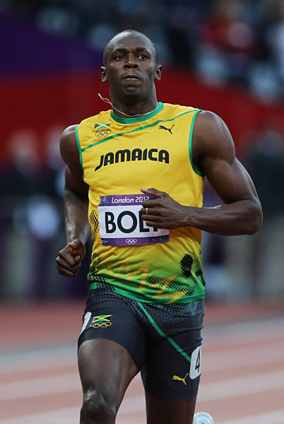 Usain Bolt gewinnt den Sprint über 100 m