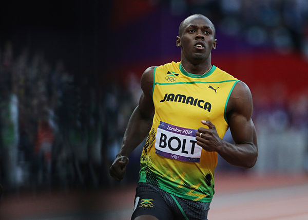 Usain Bolt gewinnt den Sprint über 100 m