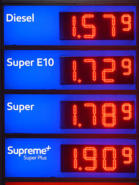 Benzinpreise am Morgen in Dresden