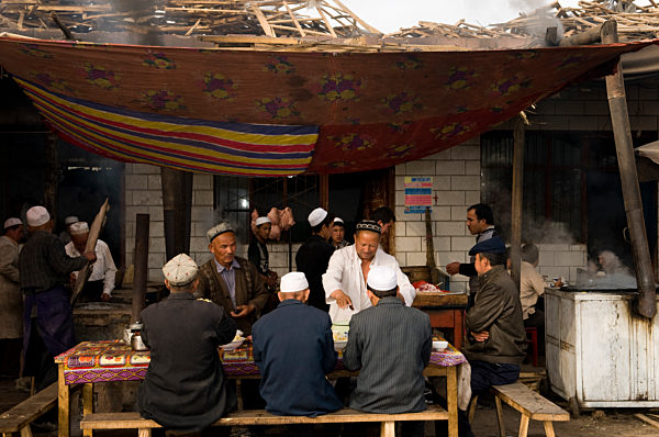 China Xinjiang, Tiermarkt in Kaschgar