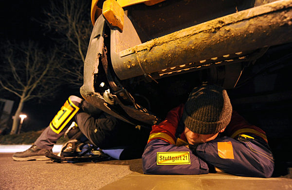 Stuttgart 21 - Protest am Bauzaun