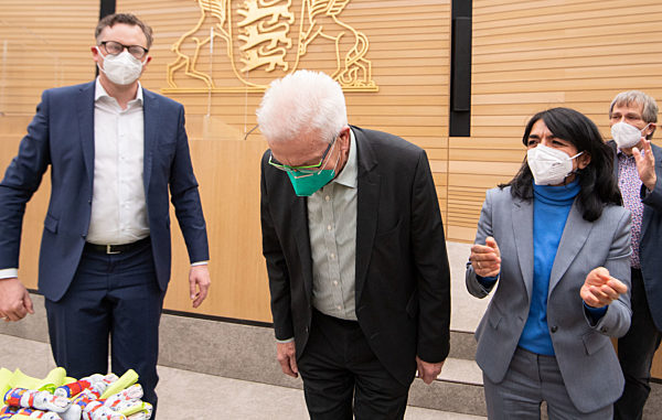 Sitzung der Grünen-Fraktion im Landtag von Baden-Württemberg