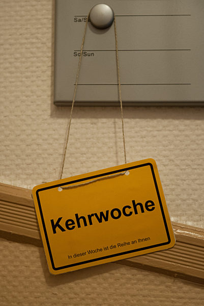 Kehrwochen-Schild