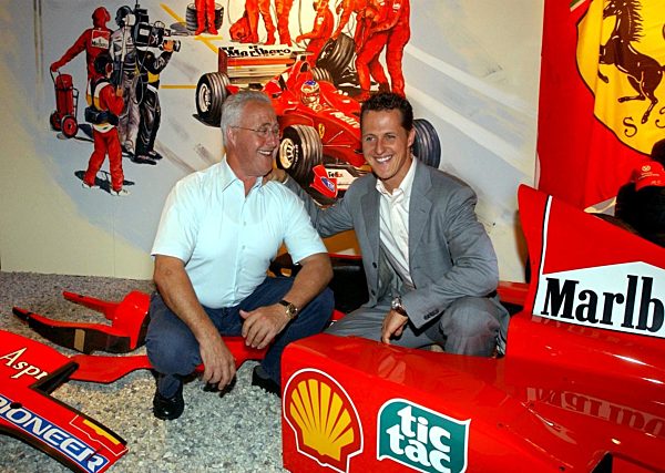 Michael Schumacher und Vater bei Ausstellungseröffnung