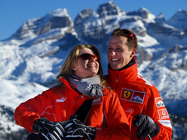 Michael Schumacher und Ehefrau im Skiurlaub