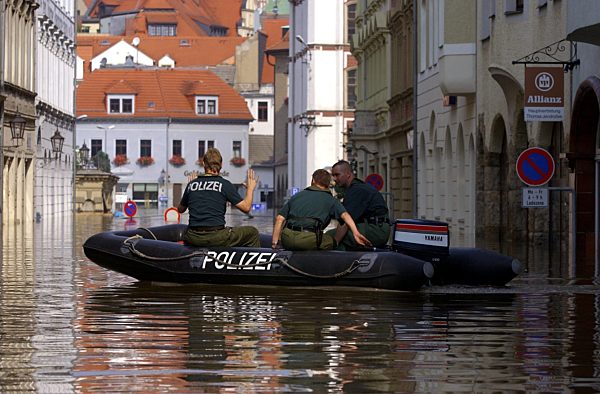 Meißen weiterhin überflutet