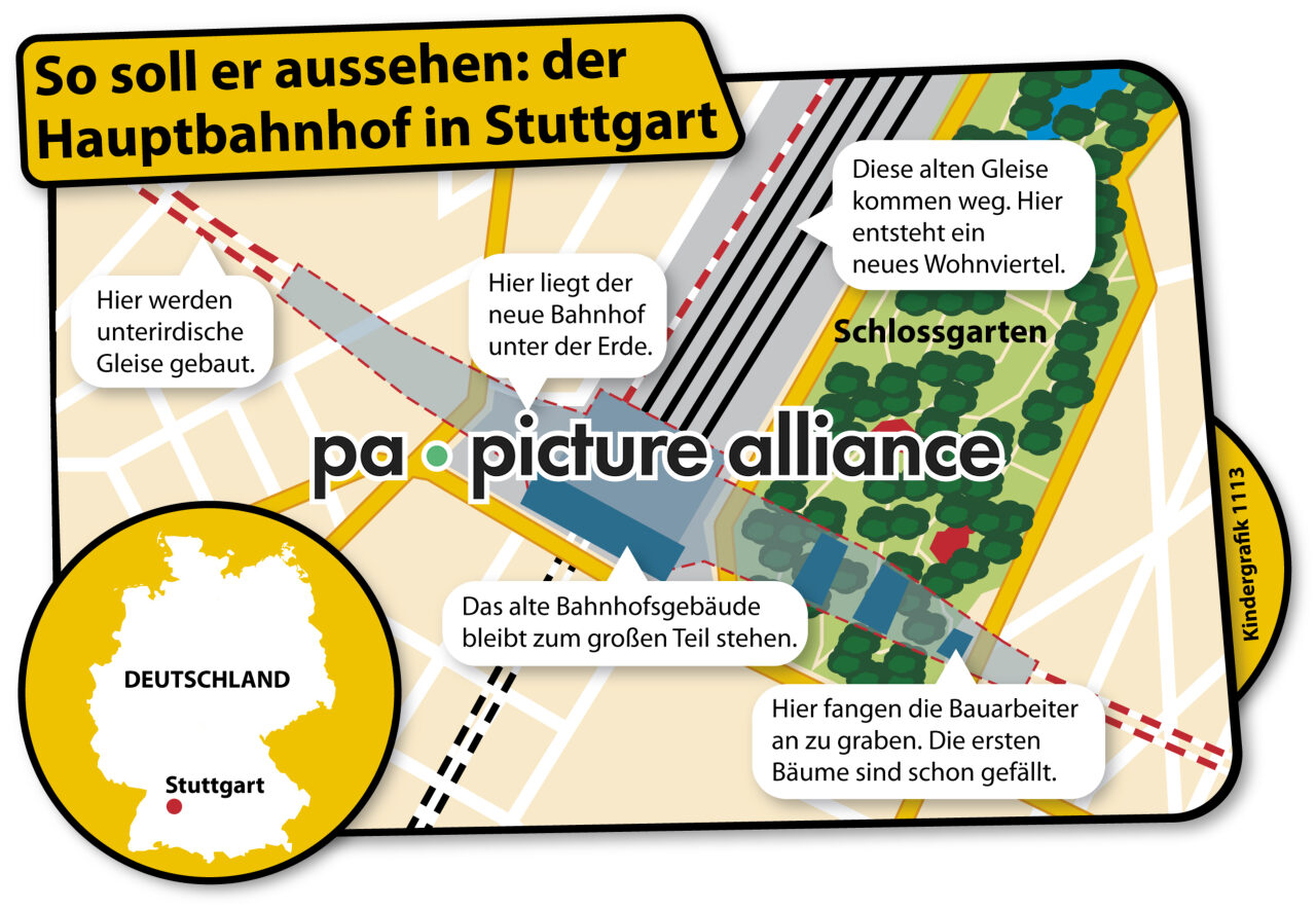 Kindergrafik: Großes Projekt - Stuttgart 21 (05.10.2010)