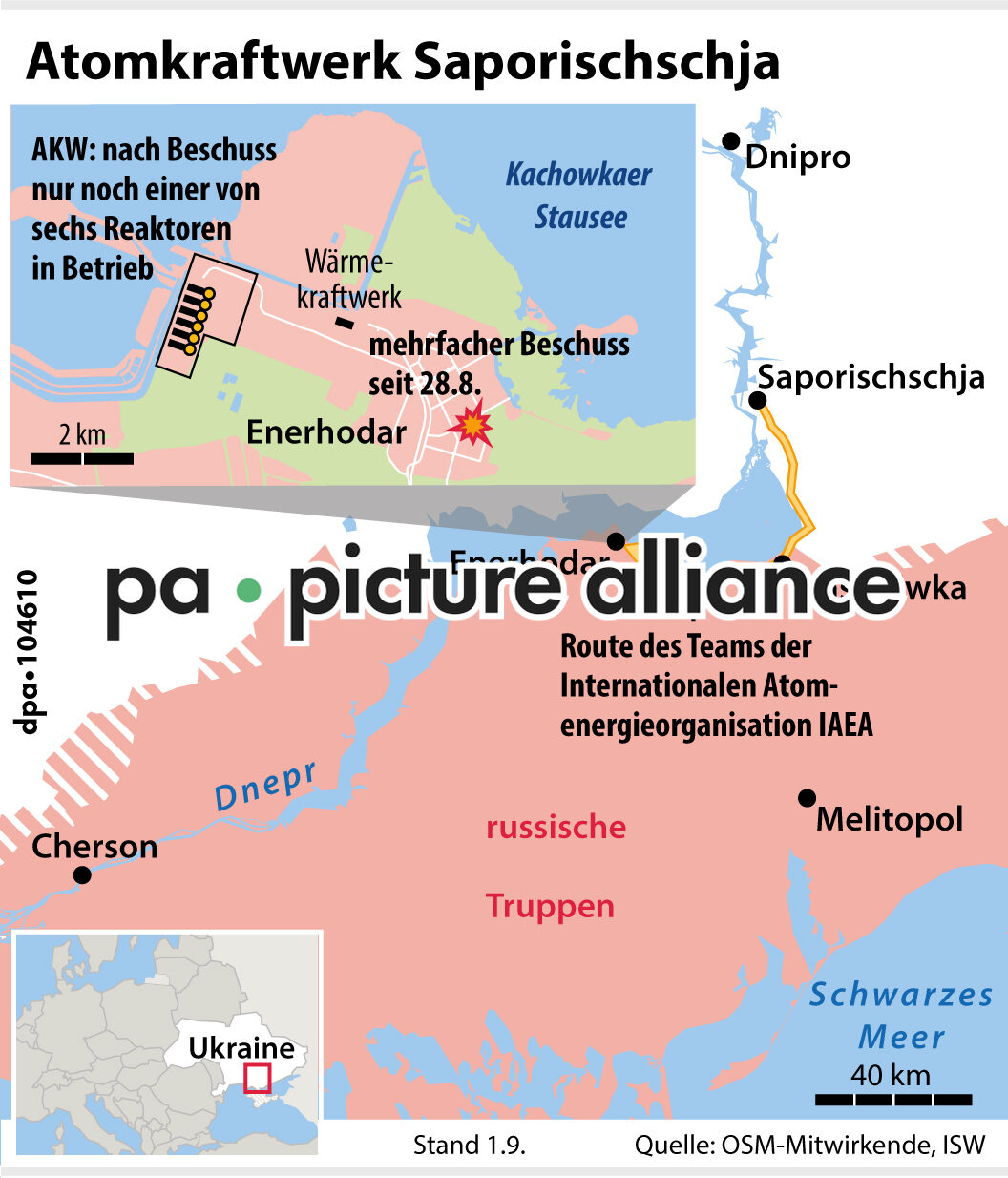 Atomkraftwerk Saporischschja (01.09.2022)