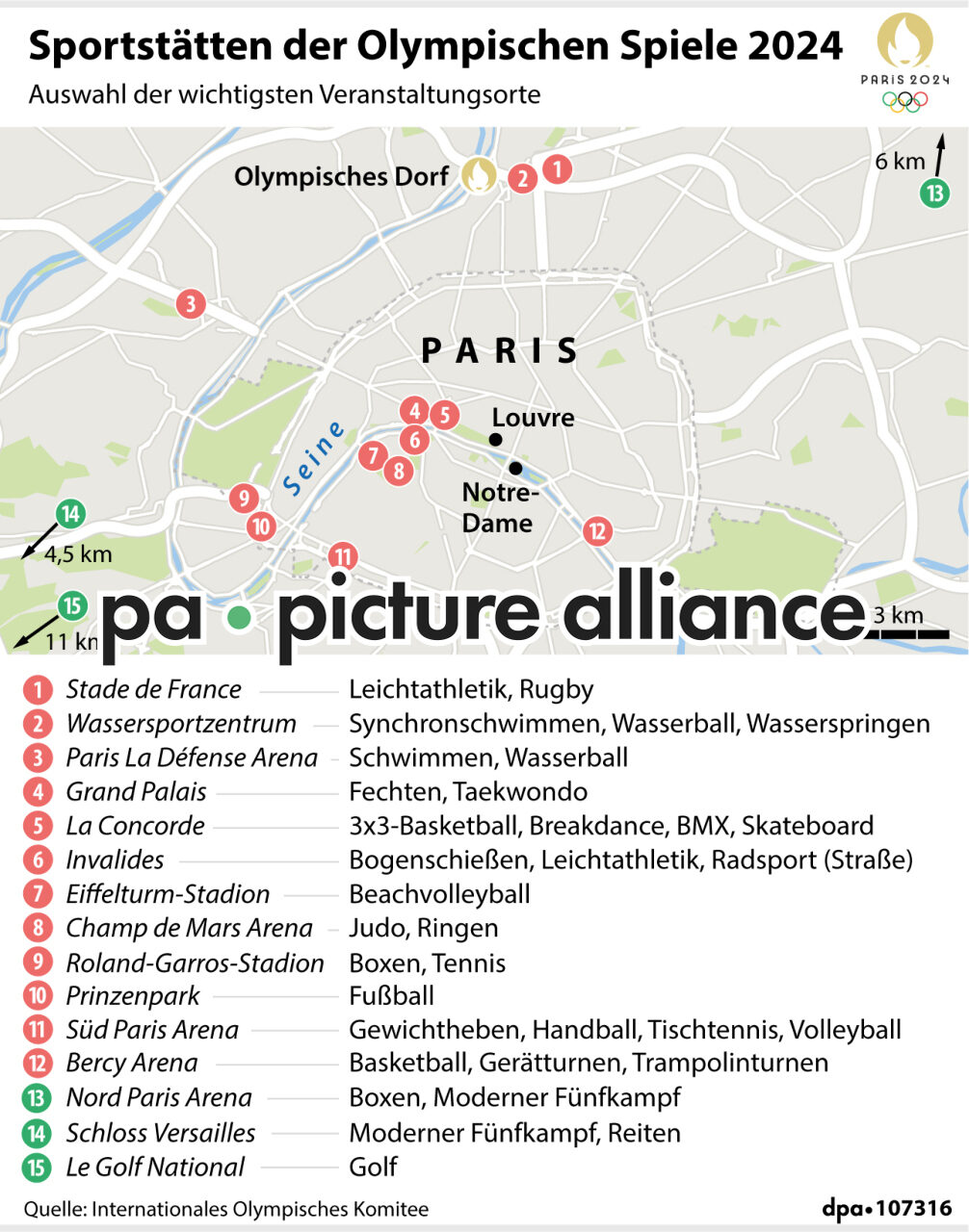 Sportstätten der Olympischen Spiele 2024 (15.07.2024)