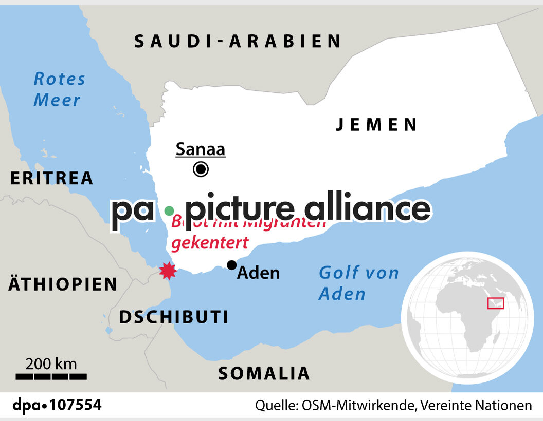 Jemen: Boot mit Migranten gekentert (25.07.2024)