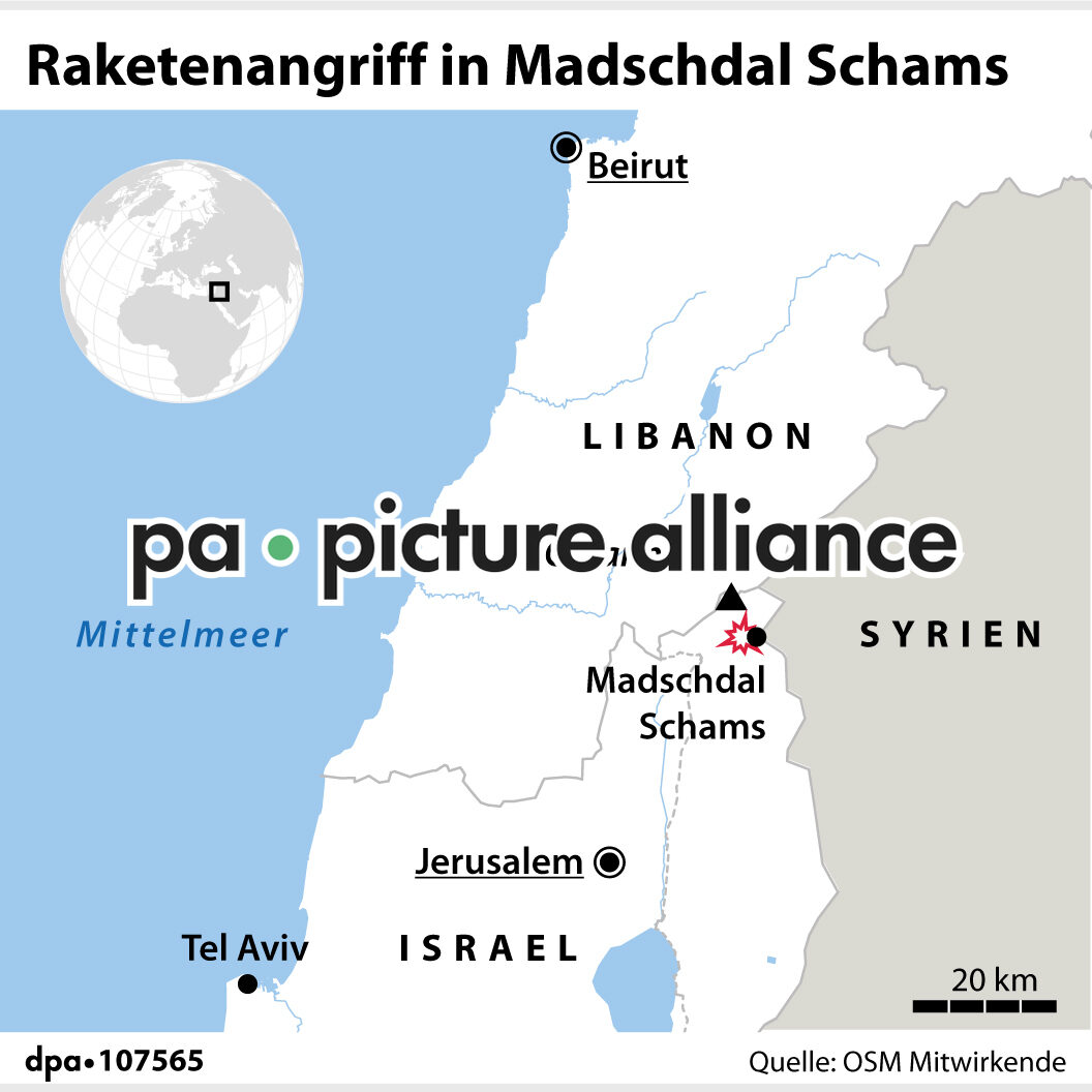 Raketenangriff in Madschdal Schams (28.07.2024)