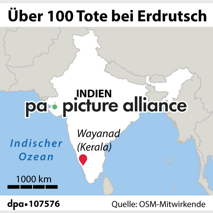 Über 100 Tote bei Erdrutsch (30.07.2024)