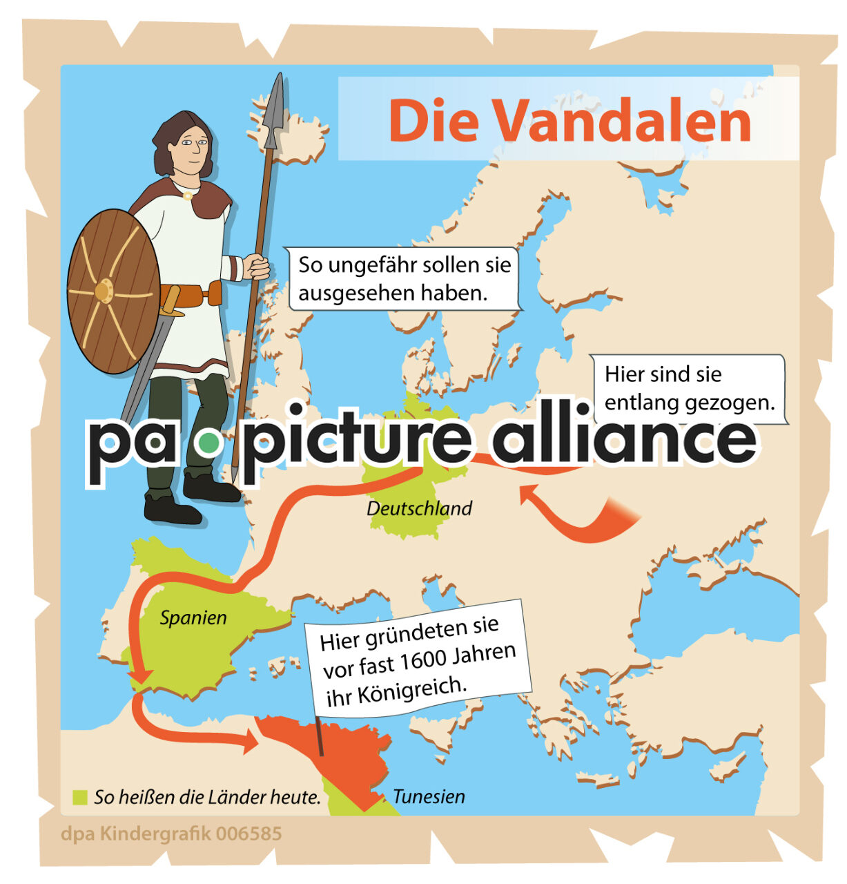 Kindergrafik: Völkerwanderung der Vandalen (31.07.2024)