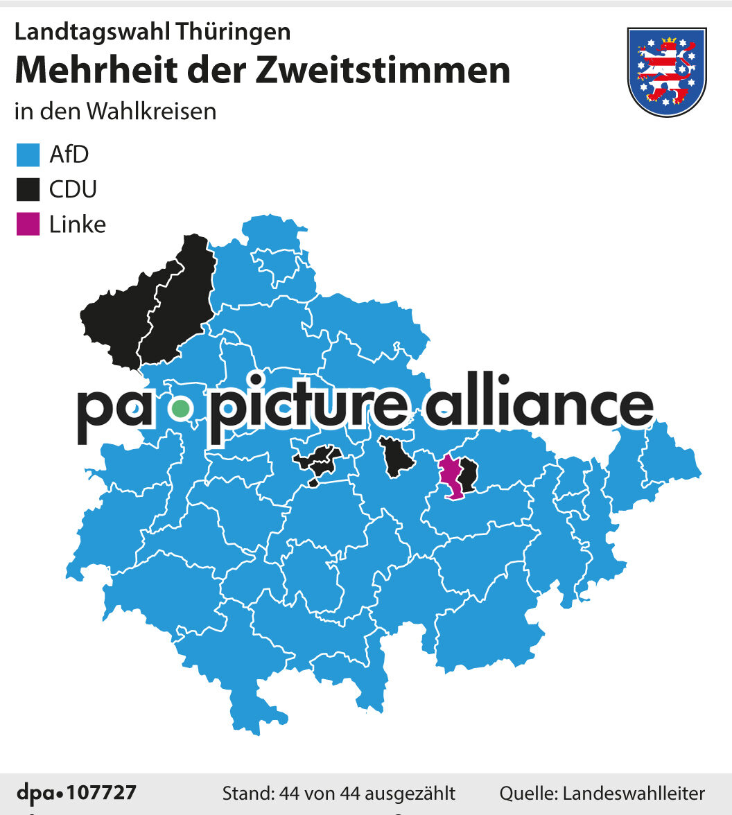 Mehrheit der Zweitstimmen (01.09.2024)